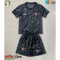 Camiseta Portugal Portero Visitante Equipación para niños Eurocopa 2024 manga corta (+ pantalones cortos)